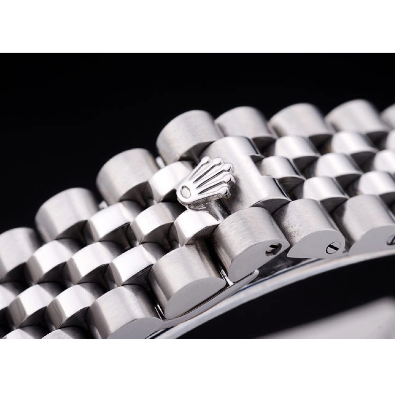 Aaa replica Datejust Dial Silver Diamonds Rolex 7455 Bezel Ribbed 0613